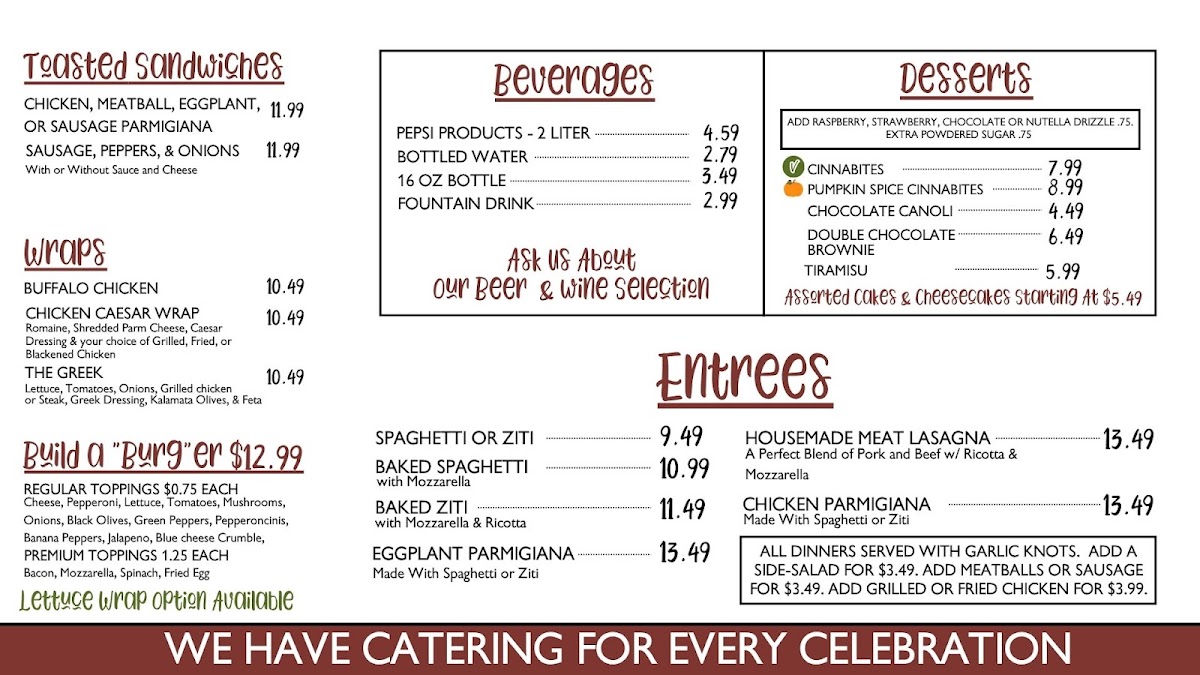 Slice of The Burg Menu - Image 3